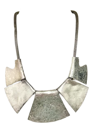 Vintage Brutalist Style Metal Necklace