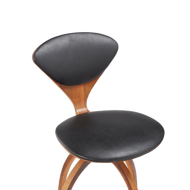 Black Norman Cherner for Plycraft -Set of 3 Molded Plywood Swivel Bar Stools, 1960s Mid-Century Modern For Sale - Image 8 of 12