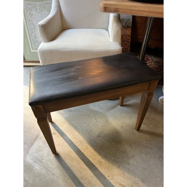 Vintage Mid Century Modern Petite Bench For Sale - Image 4 of 5
