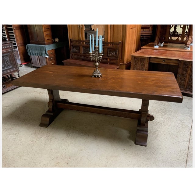 1940s Antique Imposing Monastery Table, 1940 For Sale - Image 5 of 12