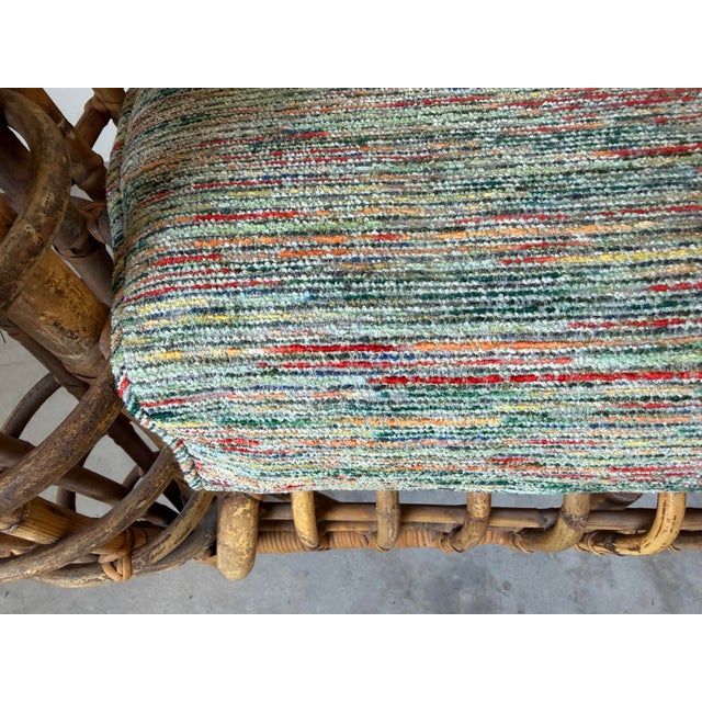 1970s Vintage Boho Coastal Organic Rattan Lounge Chairs – A Pair For Sale - Image 5 of 12