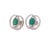 Green Diamond Emerald Earrings 14k White Gold 2.16 TCW Certified For Sale - Image 8 of 15