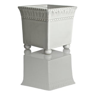 Charlot Square Planter/Cachepot with Round Feet For Sale