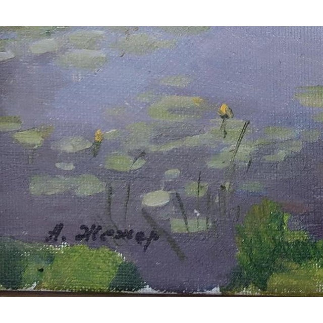 2000 - 2009 Rural Impressionism Oil Painting, River Landscape, Ukrainian Art 38-46 For Sale - Image 5 of 6