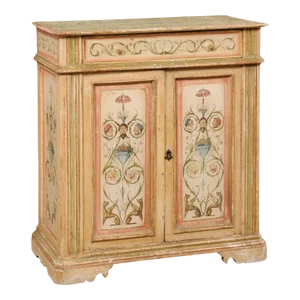 18th Century Italian Orig. Hand-Painted Cabinet