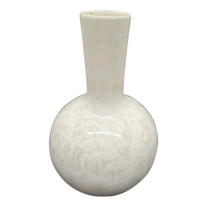 Vintage Green Crystalline Glaze Porcelain Bud Vase