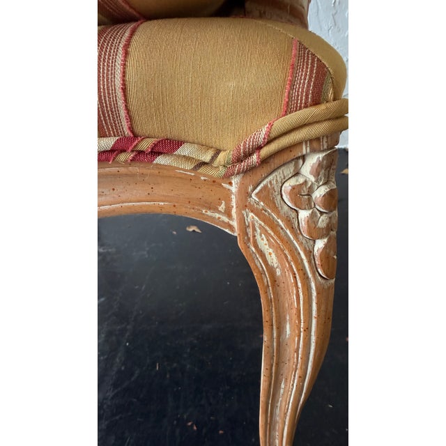 Vintage Louis XV Style Distresses Bergère Chairs For Sale - Image 15 of 15