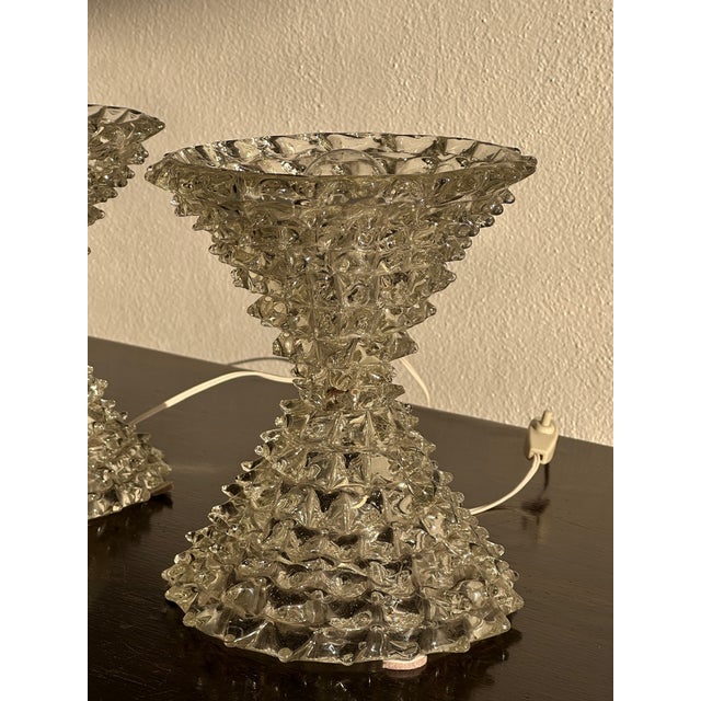 Murano Glass Lamps from Barovier & Toso, 1950s, Set of 2 For Sale - Image 6 of 8