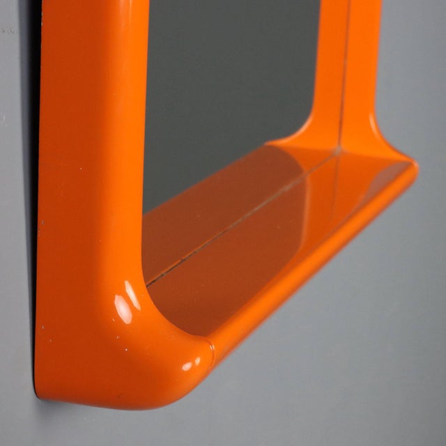 Vintage Aluminium and Plastic Mirror with 4 Lights, Italy, 1970s For Sale - Image 9 of 12