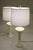 1940s Dorothy Draper Hollywood Regency Modern Solid Marble Palm Column Table Lamps - a Pair For Sale - Image 9 of 11