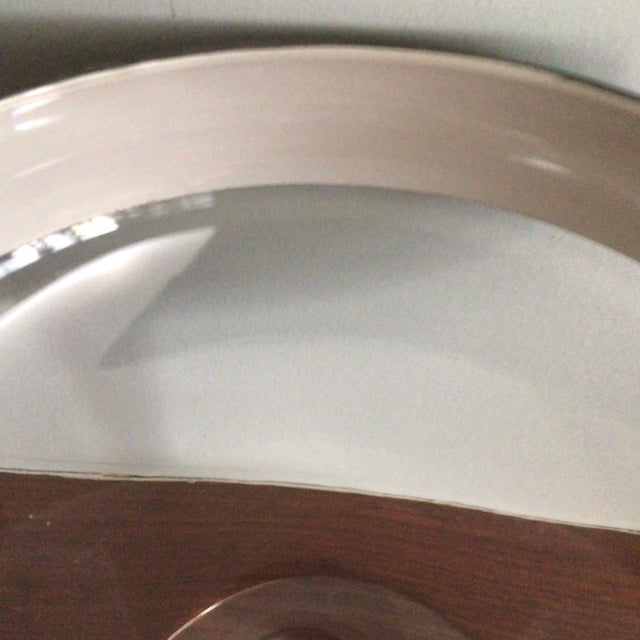 Vintage Dorothy Thorpe Silver Banded Rim Pedestal Candy Dish For Sale - Image 10 of 11