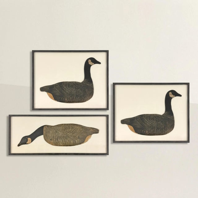 Farmhouse Framed Early 20th Century American Canada Goose Decoy For Sale - Image 3 of 8