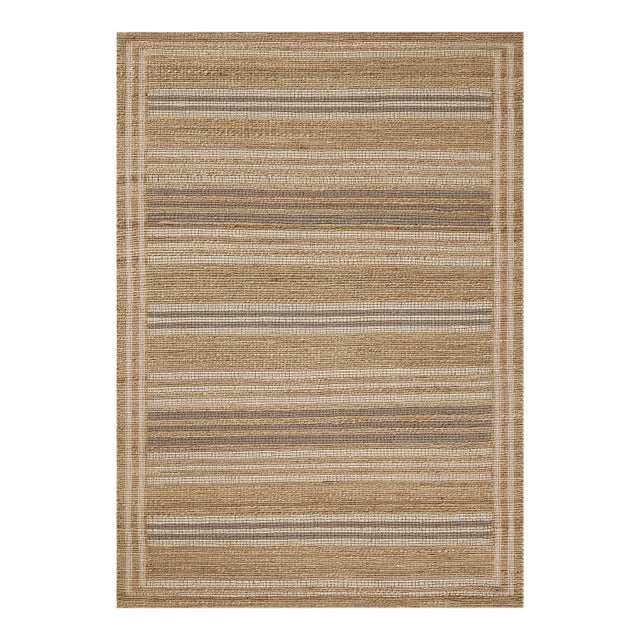 Chris Loves Julia x Loloi Judy Natural / Dove 3'-6" x 5'-6" Accent Rug For Sale
