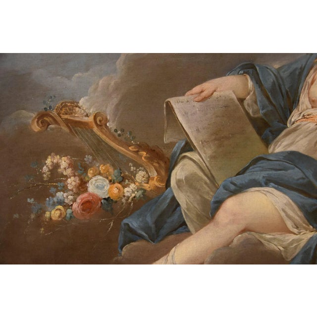 Early 18th Century Pierre Charles Trémolières, Allegory of Poetry, 1730, Oil on Canvas, Framed For Sale - Image 5 of 13