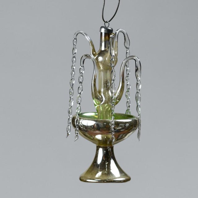 German Christmas Blown Glass Fountain For Sale - Image 4 of 9