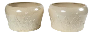 Vintage Tommaso Barbi Ceramic Planters - a Pair