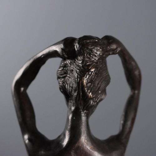 Metal Bronze Girl Figurine by Paul Troubetzkoy For Sale - Image 7 of 9