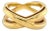 Tiffany & Co. 18k Yellow Gold Double X Crossover Band Ring - Size 5 For Sale