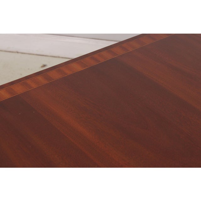 Brown Hickory Chair Mahogany Inlaid Dining Table For Sale - Image 8 of 18