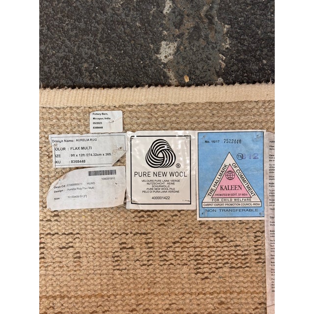 9ft X 12ft Pottery Barn Aurelia Hand-Knotted Wool Rug For Sale - Image 12 of 12