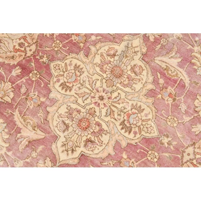 Textile 1960s Rose Pink 10x16 Wool Unique Designer Turkey Vintage Rug For Sale - Image 7 of 11