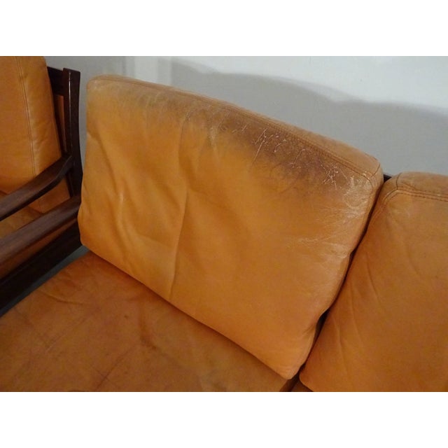 Rosewood and Leather Sofa, Denmark, 1960s For Sale - Image 15 of 18