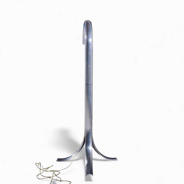 Metal John Mascheroni Mid Century Aluminum Tubo Floor Lamps - Pair For Sale - Image 7 of 9