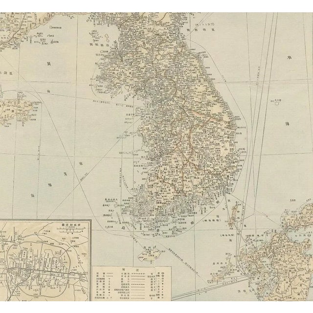 Antique Map of Korea from Kozaki, 1903 For Sale - Image 4 of 6
