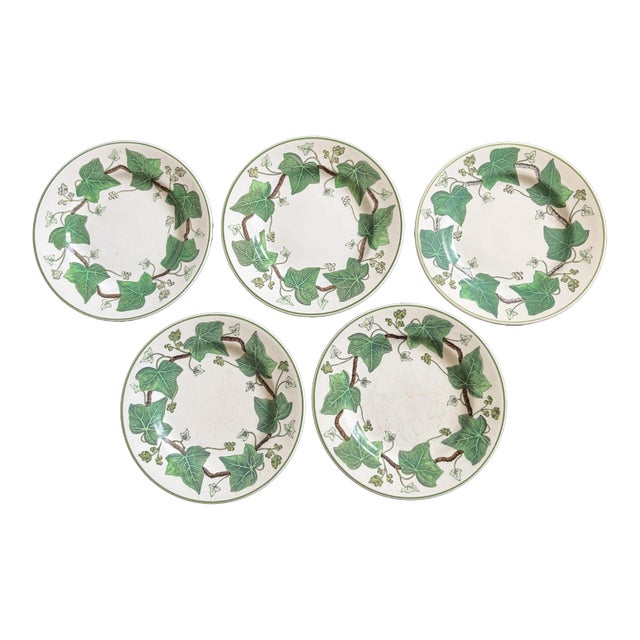 1940s Napoleon Ivy Wedgwood Plates - Set of 5 For Sale