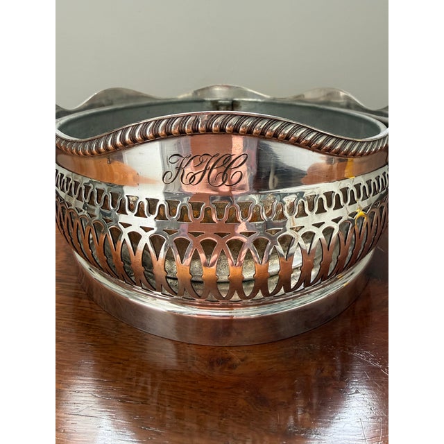 Antique Gorhan Silver Plated Centerpiece Flower Basket For Sale - Image 12 of 12