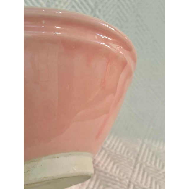 Vintage Japanese Pink Glazed Earthenware Bowl With Textured Suribachi Interior For Sale In New Orleans - Image 6 of 12