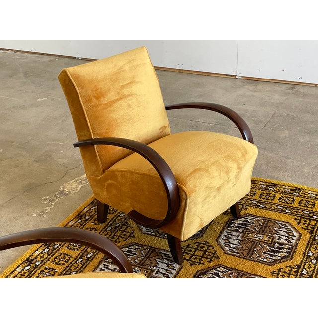 Art Deco Armchairs attributed to Jindřich Halabala for Up Závody, 1930s, Set of 2 For Sale - Image 9 of 13