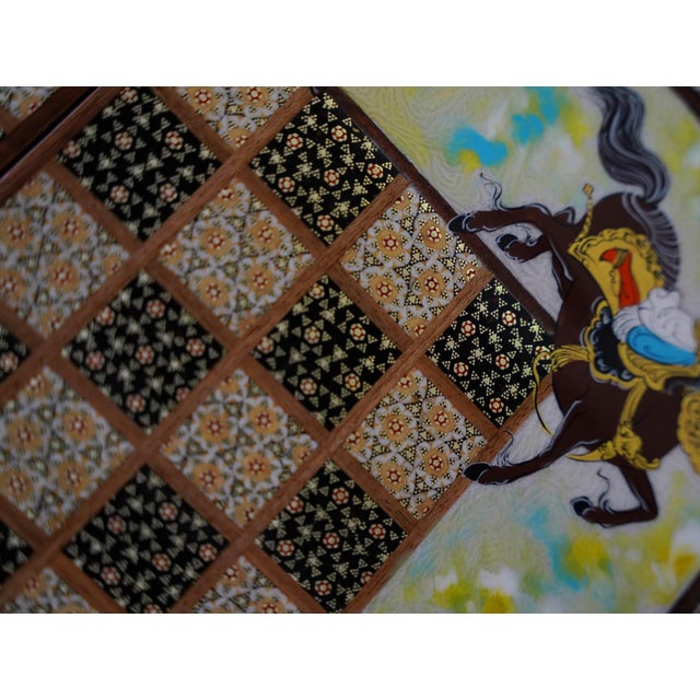 Handcrafted Chess & Backgammon Set, Polo Miniature Khatam Board For Sale - Image 6 of 9
