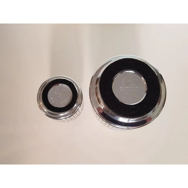 Mid-Century Modern Art Deco Chrome Smoking Set from Erhard & Söhne, 1960s, Set of 2 For Sale - Image 3 of 4