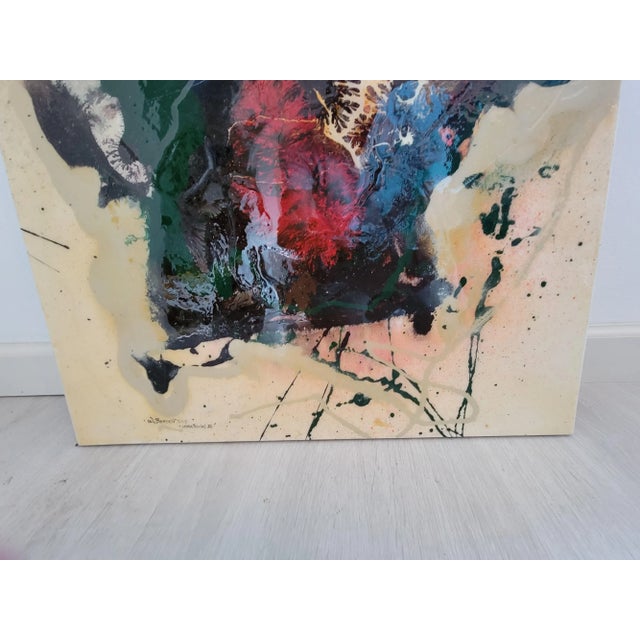 Abstract W. Barccli, "Irrational Iii" 2015 Abstract Painting For Sale - Image 3 of 5