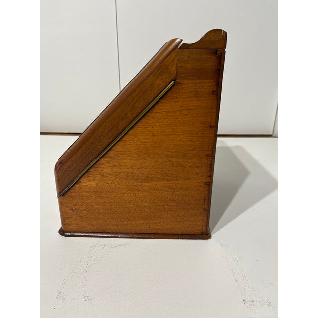 Antique Victorian Burl Walnut Stationery Writing Box with inkwell. Includes some months and dates. Amazing piece of...