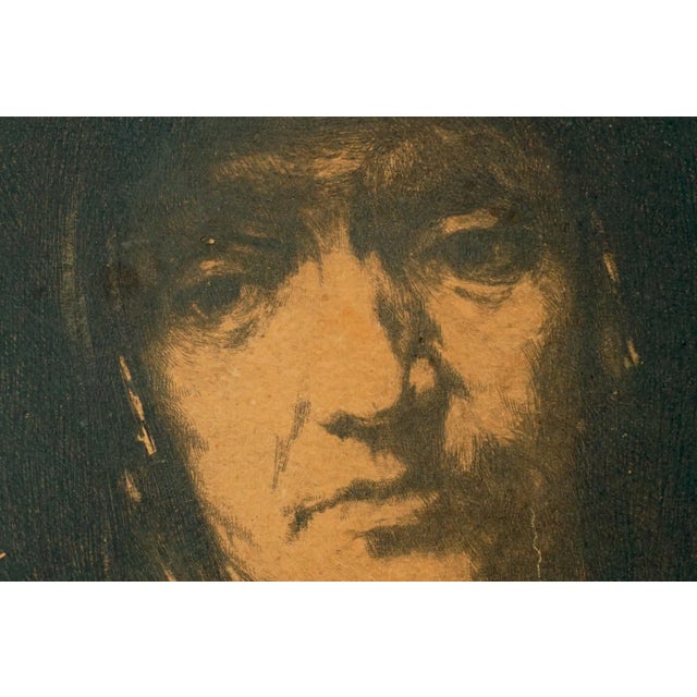 Original Study of Rembrandt’s Portrait of an Old Woman by Eustaphy Shilnikovsky For Sale In Monterey, CA - Image 6 of 7
