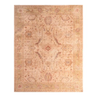 Rug & Kilim’s Oversized Traditional Floral Scroll Rug in Rose Gold, 12x18 For Sale