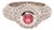 Diamond Tourmaline Ring 1.29 Tcw 14k White Gold Certified, Size 6.25 For Sale