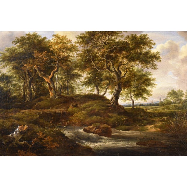 Barend Cornelis Koekkoek, Wooded Landscape, 1840, Oil on Canvas, Framed For Sale - Image 6 of 13