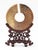 Late 19th Century Chinese Greenstone Bi on Wood Stand For Sale - Image 5 of 9