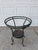 Vintage Glass Top Wrought Iron Bistro Table For Sale - Image 10 of 12