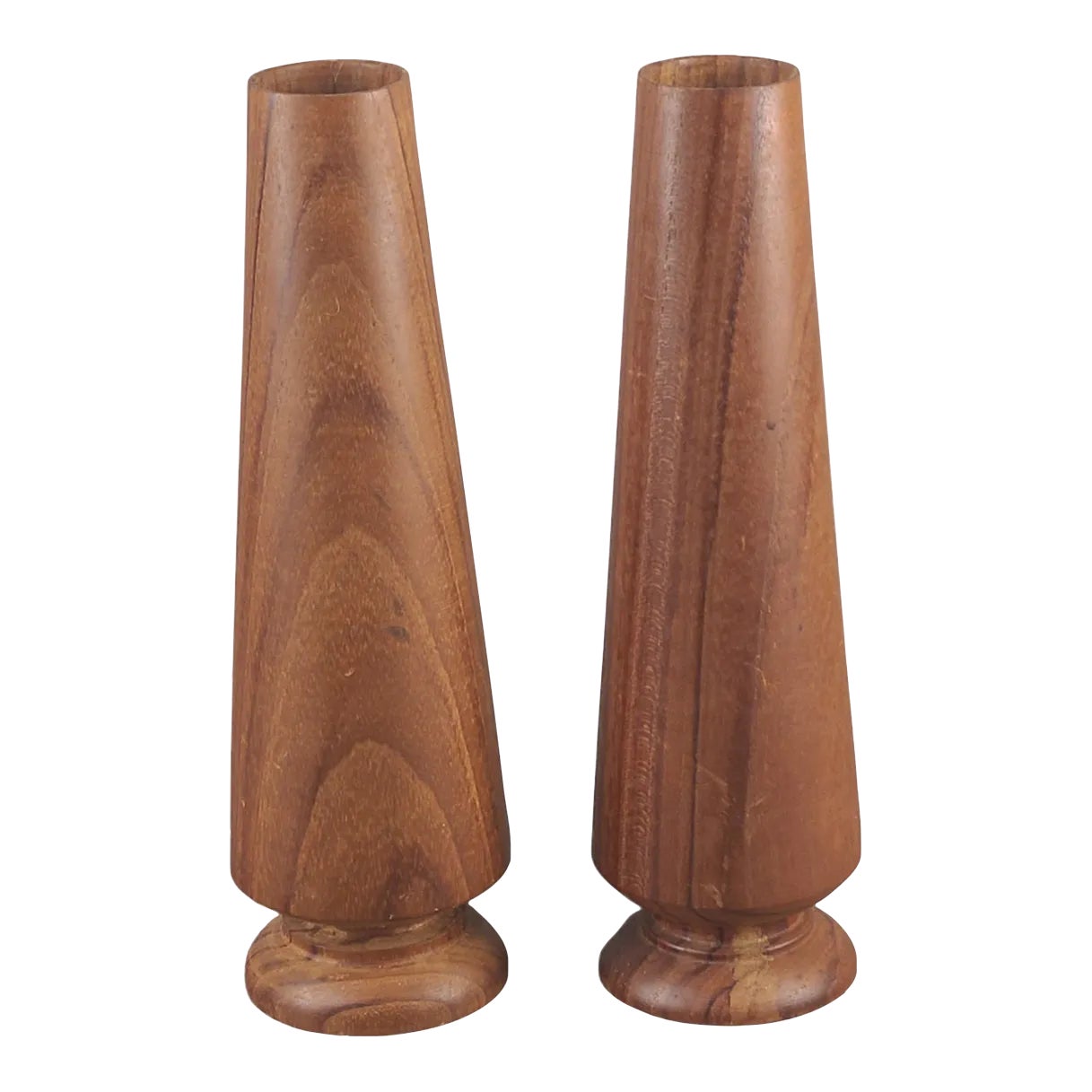 Mid 20th Century Vintage Pair of Mid-Century Danish Modern Turned Wood ...