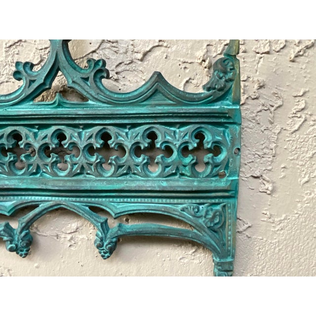 Funky Exquisite Antique Bronze Architectural Wall Hanging For Sale - Image 14 of 18