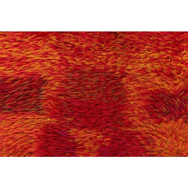 Red Swedish Rya Rug by Ritva Puotila at Doris Leslie Blau For Sale - Image 8 of 9