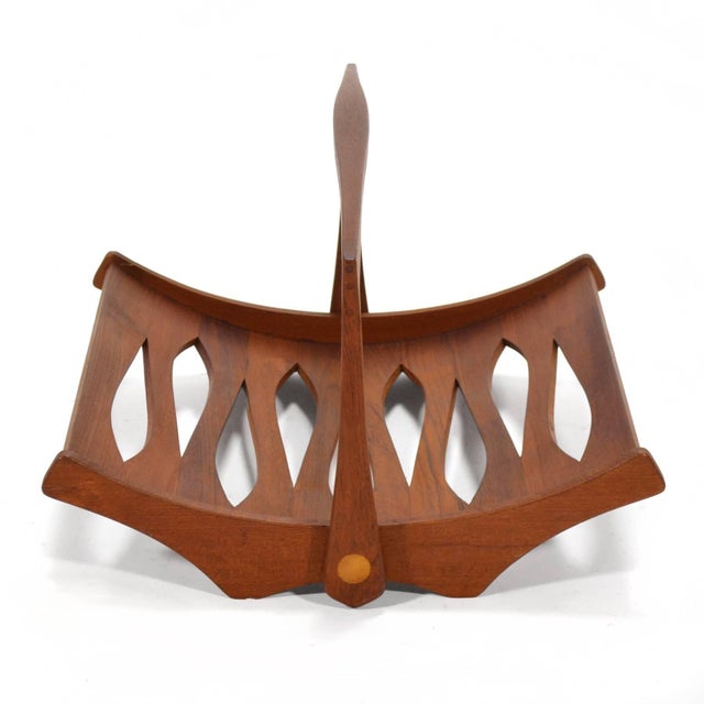 Jens Quistgaard Teak Magazine Holder by Dansk For Sale - Image 9 of 9