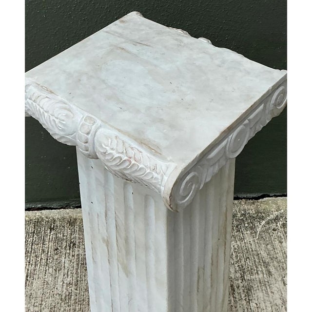 Vintage Ionic Style Marble Pedestal For Sale - Image 10 of 12