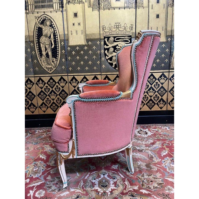 Louis XVI Red Armchair For Sale - Image 5 of 8