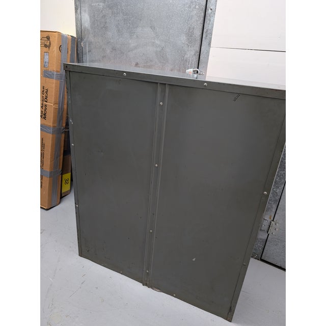 Mid-Century Modern Vintage Metal Bookcase 1960's Usa For Sale - Image 3 of 3