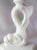 Vintage Westmoreland White Milk Glass Dolphin Serpent Koi Fish Candlesticks-Set of 2 For Sale In Dallas - Image 6 of 7